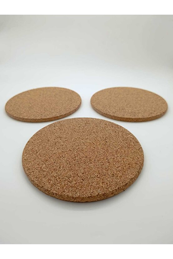 3 Adet Mantar Nihale Çap: 19 cm İkea 3 lü Tencere Tava Altı Nihale Kahverengi