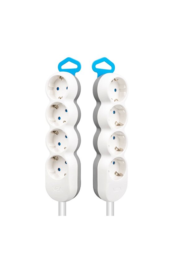 WİNTA- Vea Ve-2s4n 4lü 1.5 Metre Kablolu Grup Priz