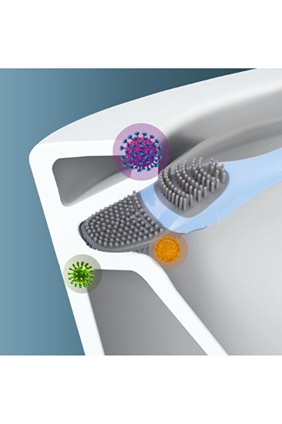 Süper Pratik Ördek Tasarımlı Silikon Tuvalet ve İnce Detay Fırçası