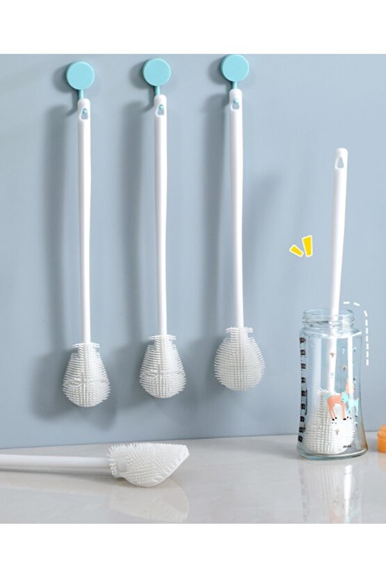 Kavanoz ve Biberon Yıkama Fırçası Silikon