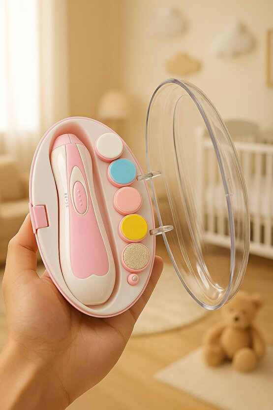 Elektrikli LED Işıklı Bebek Tırnak Törpüsü – Sessiz ve Güvenli Tasarım