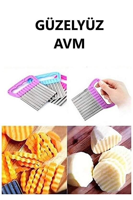 Şekilli Sebze Ve Meyve Dilimleyici Patates Dilimleyici Cips Kesici