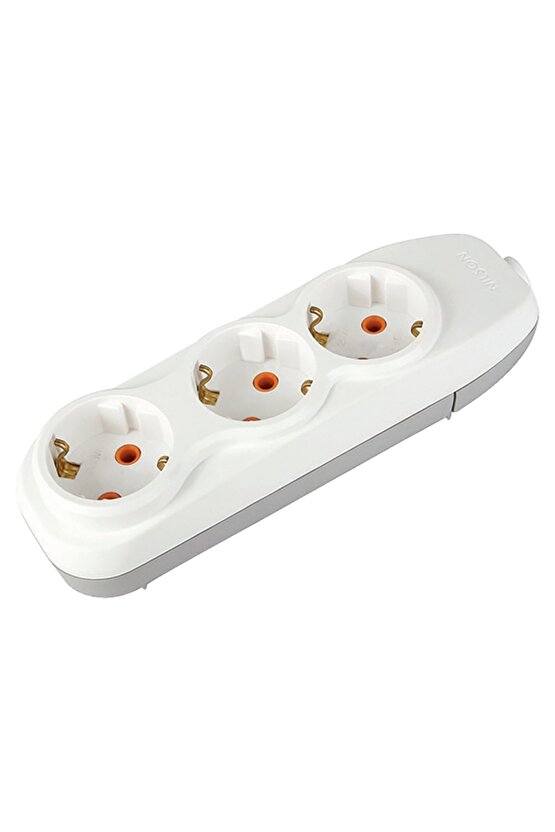 Quattro 3lü Anahtarlı Topraklı Grup Priz Kordonsuz