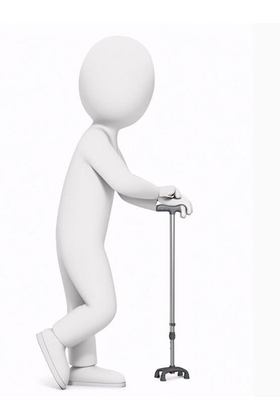 Tetrapot - 4 Ayaklı Baston - Denge Bastonu - Ayarlanabilir Baston - Asa - Sağ Ve Sol El Uyumlu