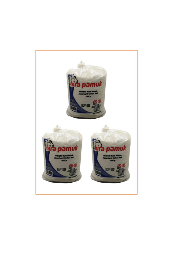 HİRA PAMUK 1 KG 1000GR (3 ADET)