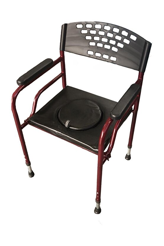 Deri Döşemeli Kamp Klozeti Taşınabilir Kamp Klozeti Wc Yükseltici Tuvalet Katlanabilir