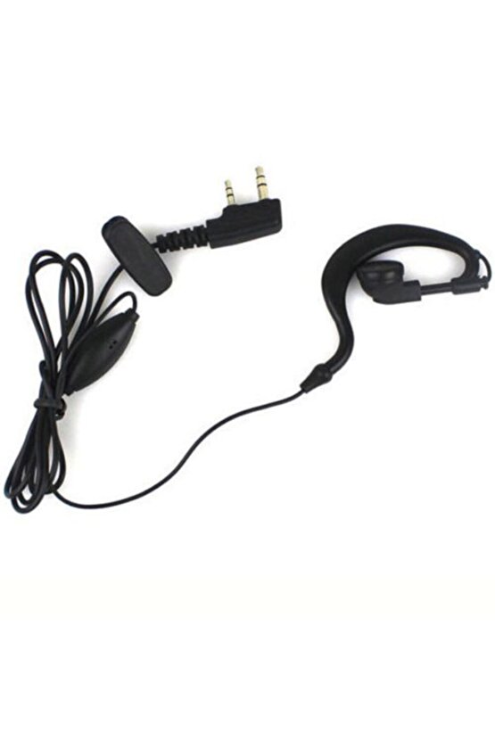 Dual Band Uhf Vhf Amatör Pmr Uyumlu El Telsizleri Için Tek Ptt Tuşlu Kulaklık Mikrofon Seti