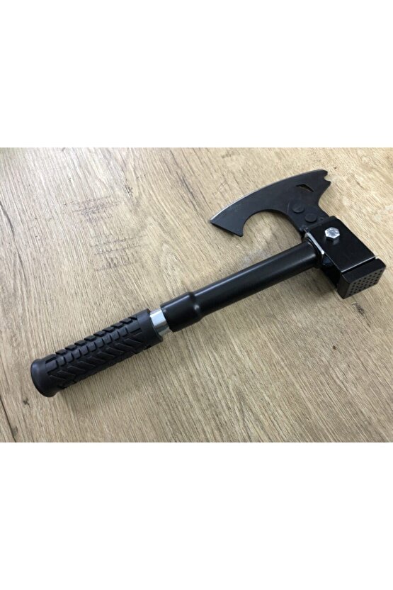 Portatif Pratik Sökülebilir Paslanmaz Çelik Kesici Balta Çekiç Ve Siyah Taşıma Çantası