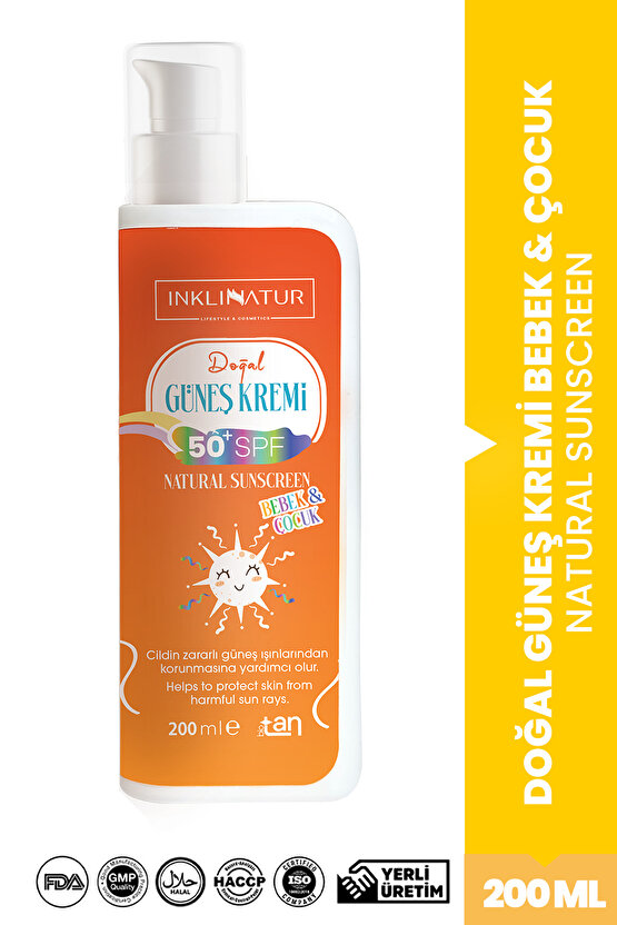 Doğal Güneş Kremi 200ml 50+ SPF  Bebek & Çocuk