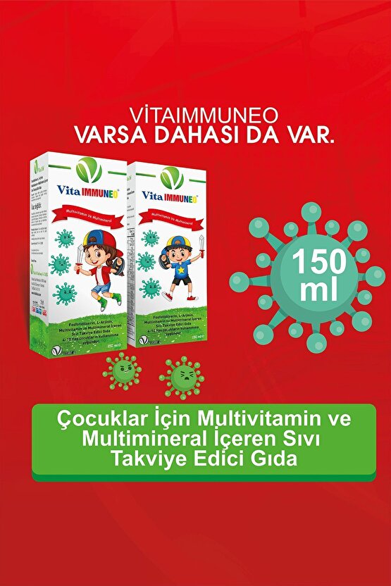 Vitaimmuneo Multivitamin Ve Multimineral Içeren Şurup 150 ml