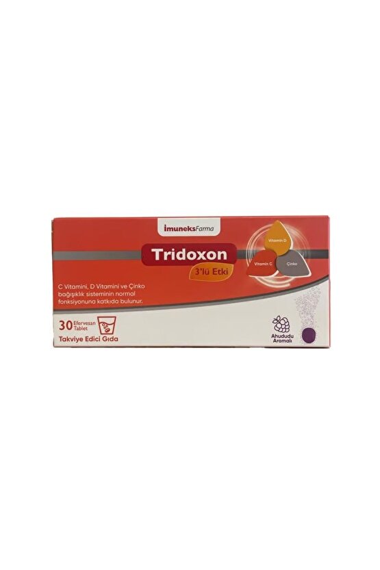 İmuneks Tridoxon 3Lü Etki 30 Efervesan Tablet