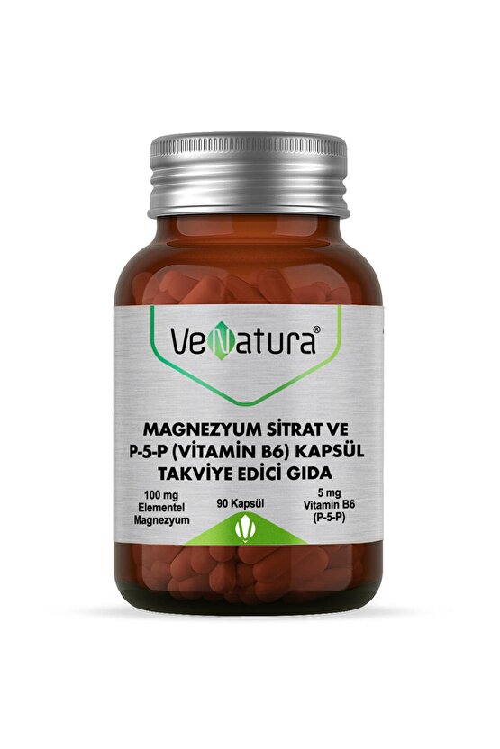 Magnezyum Sitrat Ve P-5-P Vitamin B6 90 Kapsül