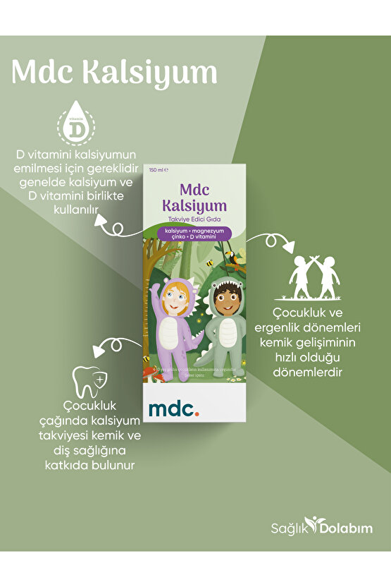 Kalsiyum Magnezyum Çinko Vitamin D 150 ml