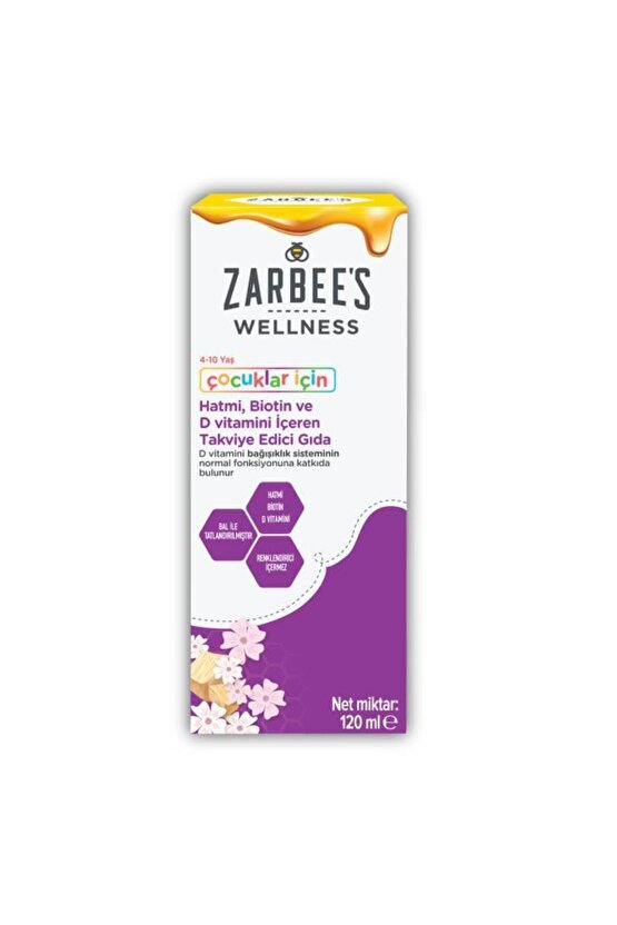 Zarbees Wellness Hatmi, Biotin ve D Vitamini İçeren Takviye Edici Gıda
