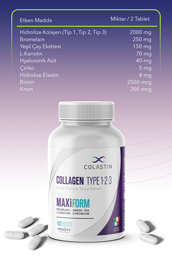 Maxiform Kolajen 1-2-3 Güzellik Ve Form Bir Arada 3 Al 2 Öde 180 Tablet