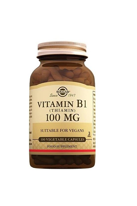 Vitamin B1 (Thiamin) 100 Mg 100 Kapsül