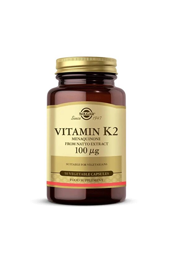 Vitamin K2 100 mg 50 Kapsül