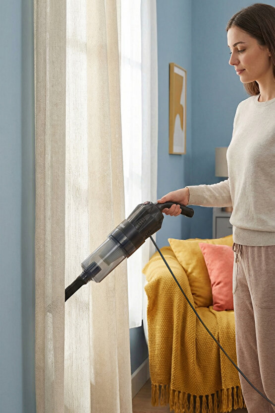 Kvc-4108 Dikey Elektrikli Süpürge - Yeni Siyah Renk -