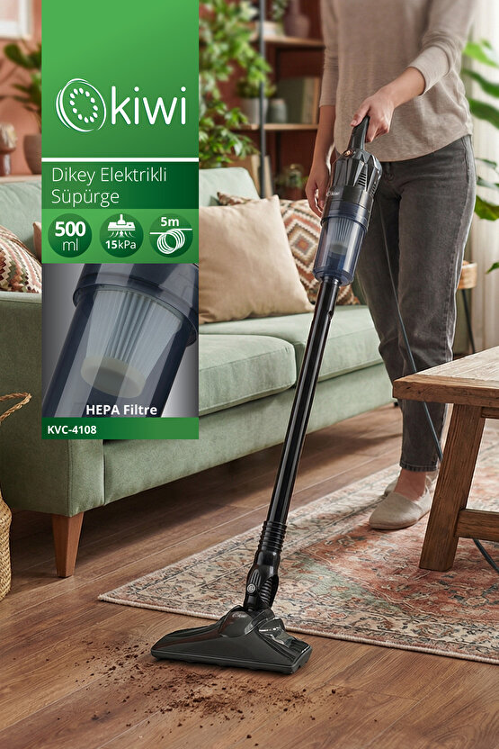 Kvc-4108 Dikey Elektrikli Süpürge - Yeni Siyah Renk -