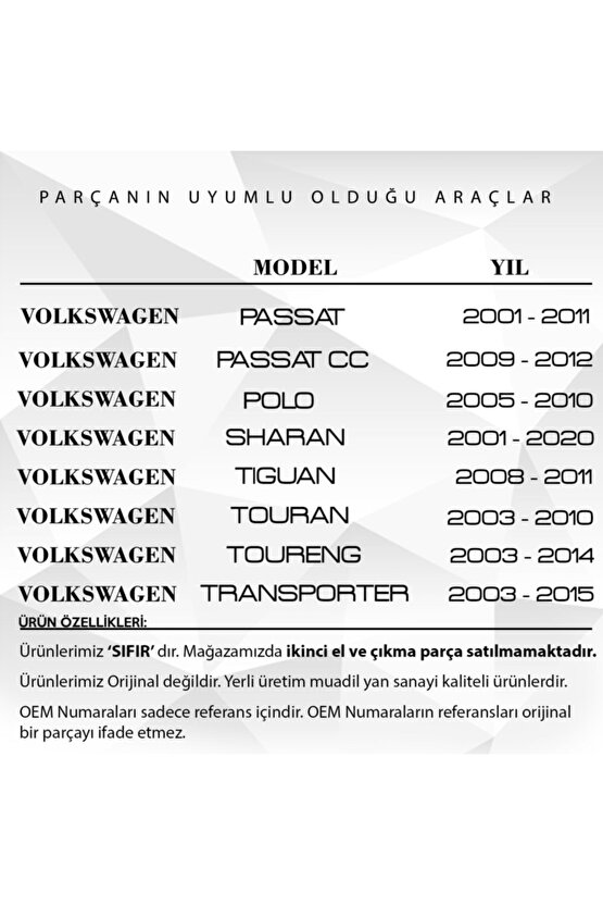 Volkswagen, Seat, Skoda, Audi Için Far Yıkama Aparatı