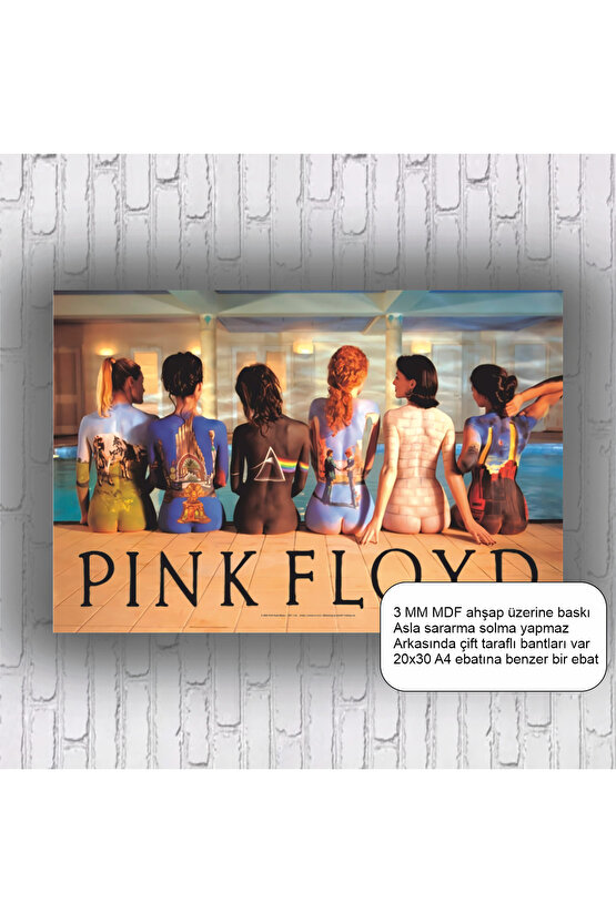 rock müzik grubu pink floyd afişi ev dekorasyon mdf tablo retro ahşap poster