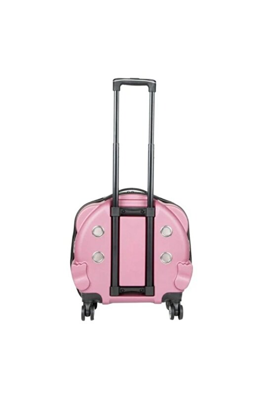 VG Şeffaf Tekerlekli ve Çekçekli Kedi Köpek Taşıma Valizi Büyük Model