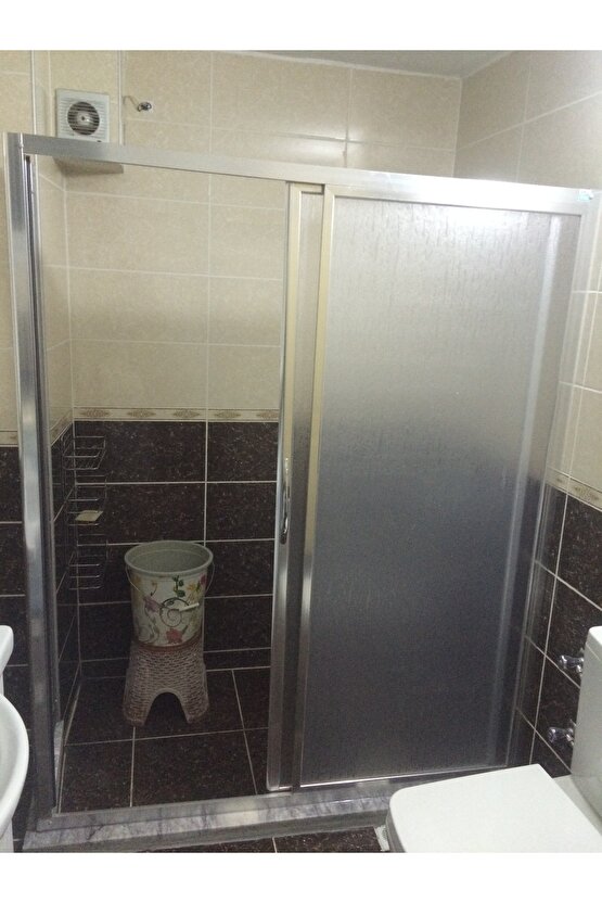 Parlak Profilli Mika Duşakabin 1 sabit 1 sürgülü