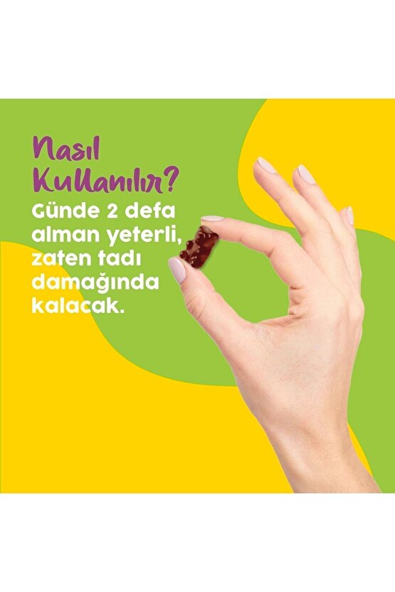 Sambucus Multivitamin Karamürver, Vitamin C+d3, Çinko, Beta Glukan Doğal Böğürtlen Aromalı