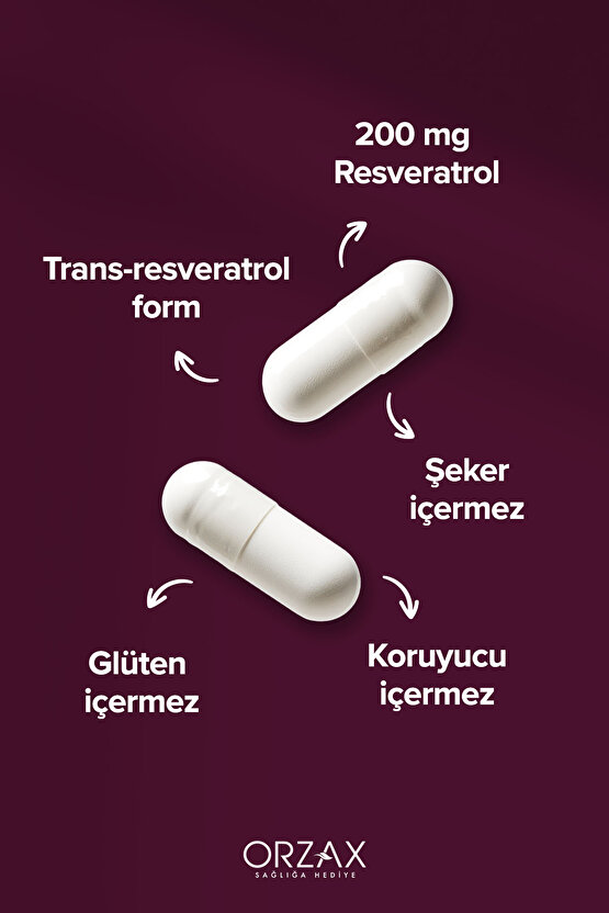 Resveratrol 200 mg 30 Kapsül