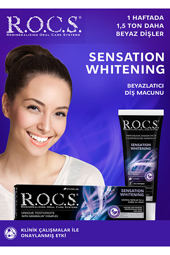 Rocs Sensation Whitening Beyazlatıcı Parlatıcı Diş Macunu 60 Ml