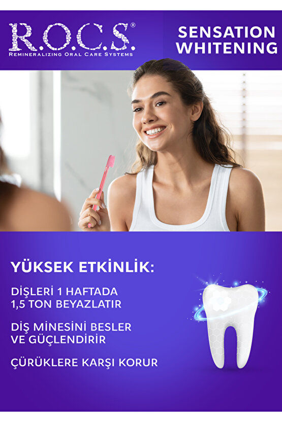 Rocs Sensation Whitening Beyazlatıcı Parlatıcı Diş Macunu 60 Ml