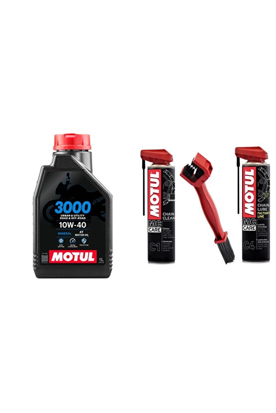 3000 10W40 1L+C1+C4+ZİNCİR TEMİZLEME FIRÇASI