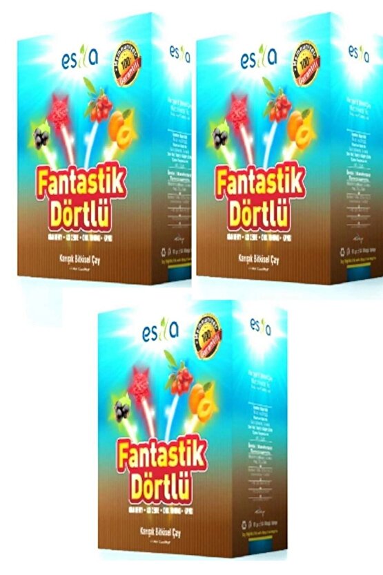 Fantastik dörtlü çay 45 süze poşek 3 PAKET 3*45Lİ