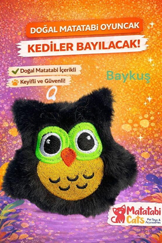 OWL Peluş Kedi Oyuncağı – Matatabi İçerikli, Dayanıklı, Kediler İçin Eğlenceli Oyuncak