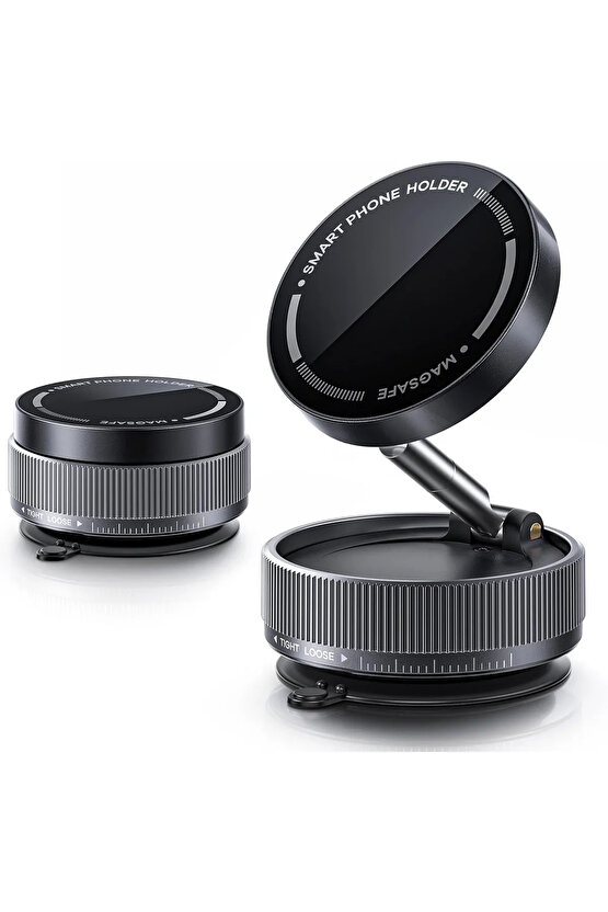 Tüm cihazlara Uyumlu Vakumlu Manyetik 360°Dönen Taşınabilir Çok Amaçlı Araç Telefon Tutucu