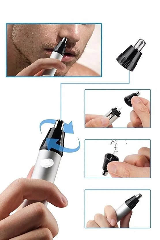 Pro Şarjlı Kulak Burun Kılı Temizleme Tüy Kesme Ense Favori Düzeltme Tıraş Makinesi