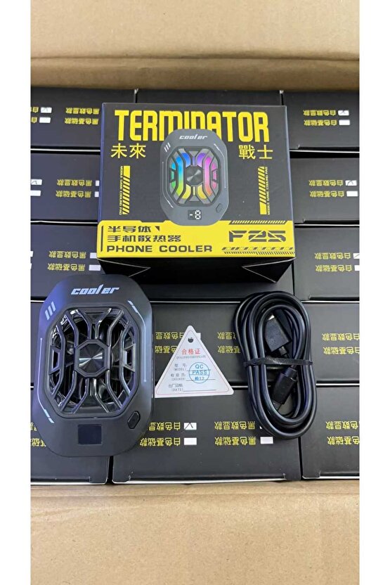 cep telefonu serin ısı emici 3 hız sıcaklık kontrolü dijital ekran  Soğutucu Fan Kablolu