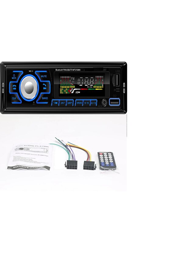Çift Usb Girişli Bluetooth Araba Teybi Radyo Usb Sd Aux Teyp Amfi Çıkışlı 4x55 Watt uyumlu
