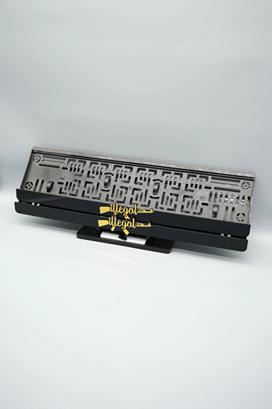 İLLEGAL KELEŞ ÇİZİMLİ LOGO GOLD PLEKSİ ARABA PLAKALIĞI