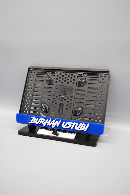 DÜZ AGRESİF FONTLU LACİVERT KİŞİYE ÖZEL İSİMLİ PLEKSİ MOTOR PLAKALIĞI