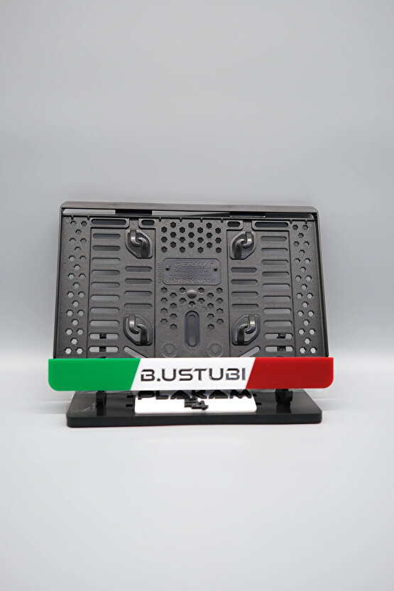 İTALYA TEMALI KİŞİYE ÖZEL GÜMÜŞ İSİMLİ PLEKSİ MOTOR PLAKALIĞI