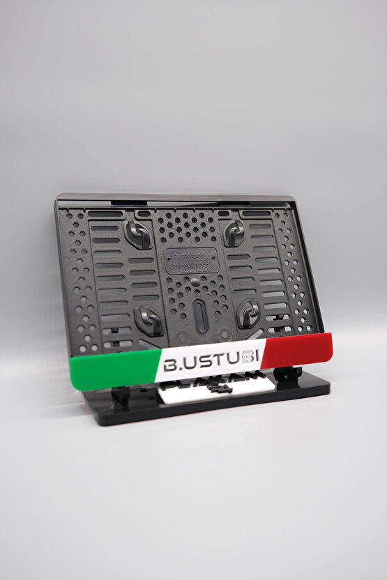 İTALYA TEMALI KİŞİYE ÖZEL GÜMÜŞ İSİMLİ PLEKSİ MOTOR PLAKALIĞI