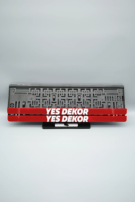 YES DEKOR YAZILI KIRMIZ PLEKSİ ARABA PLAKALIĞI