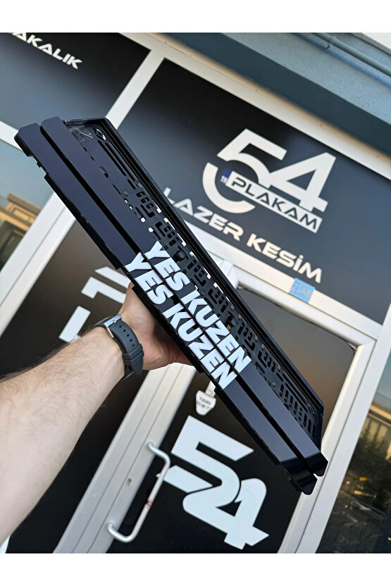 YES KUZEN YAZILI 3D KABARTMALI PLEKSİ ARABA PLAKALIĞI