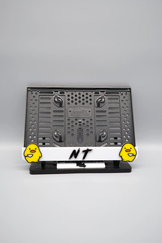 KATİL CİVCİV NT YAZILI 3D KABARTMALI BEYAZ PLEKSİ MOTOR PLAKALIĞI