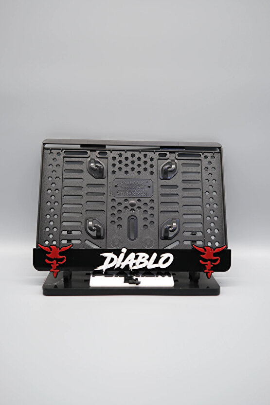 DİABLO 3D KABARTMALI PLEKSİ MOTOR PLAKALIĞI