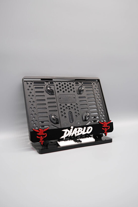 DİABLO 3D KABARTMALI PLEKSİ MOTOR PLAKALIĞI