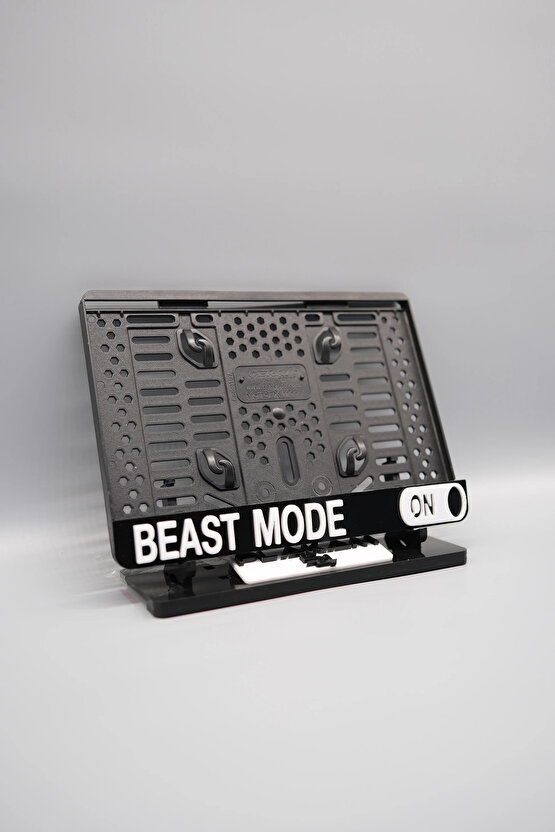 BEAST MOD ON 3D KABARTMALI PLEKSİ MOTOR PLAKALIĞI