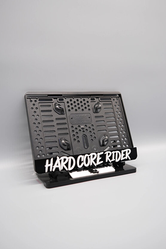 HARD CORE RIDER 3D KABARTMALI PLEKSİ MOTOR PLAKALIĞI