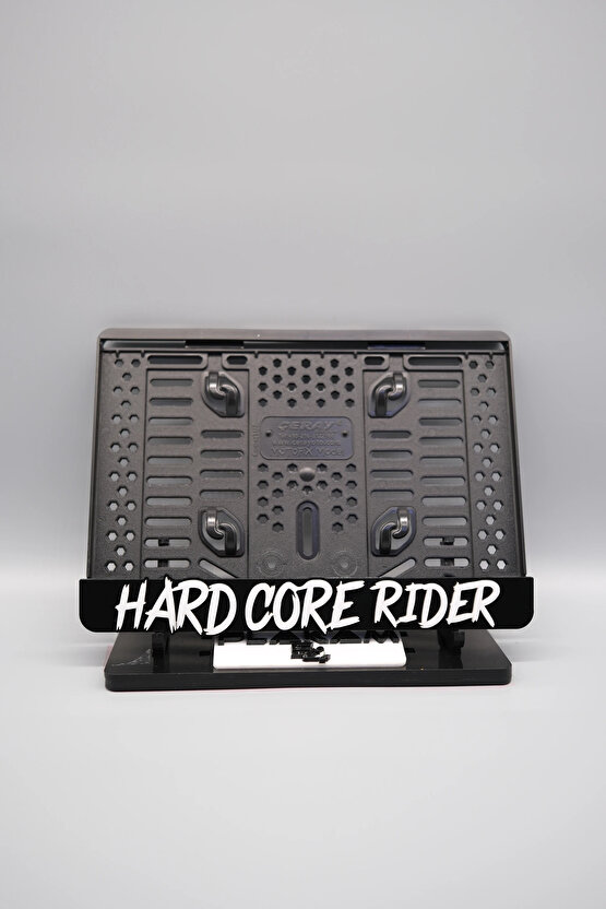 HARD CORE RIDER 3D KABARTMALI PLEKSİ MOTOR PLAKALIĞI